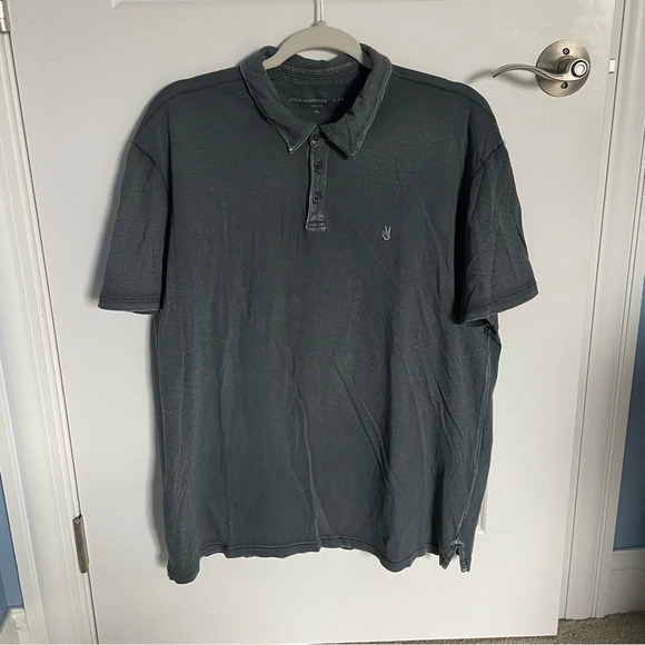 John Varvatos peace polo Shirt washed gray 29124 - Picture 4 of 16